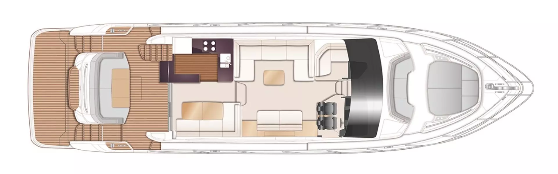 Princess 62 Flybridge-2018-Sweet Melissa Ft. Lauderdale-Florida-United StatesMain Deck Layout 1238663