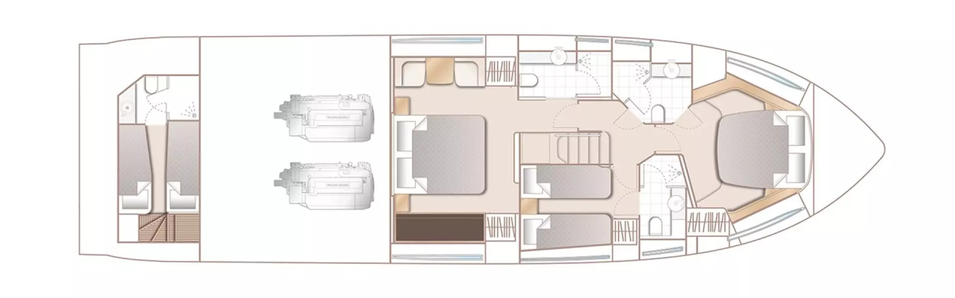 Princess 62 Flybridge-2018-Sweet Melissa Ft. Lauderdale-Florida-United StatesStateroom Layout 1238664