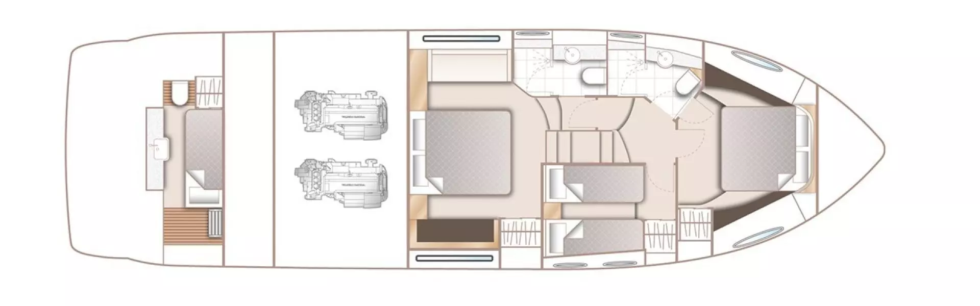 Princess 52 Flybridge-2016-About Time Montauk-New York-United StatesStateroom Layout 1316554