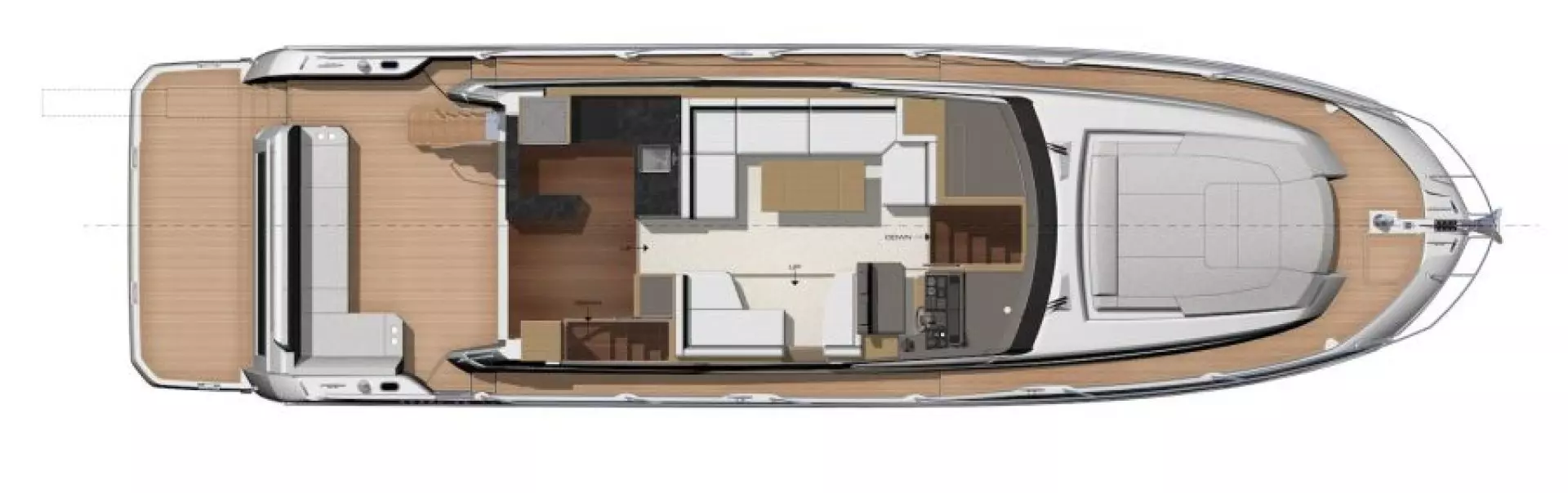 Prestige 590 Flybridge-2023-IN STOCK Newport-Rhode Island-United StatesMain Deck Layout 3654996